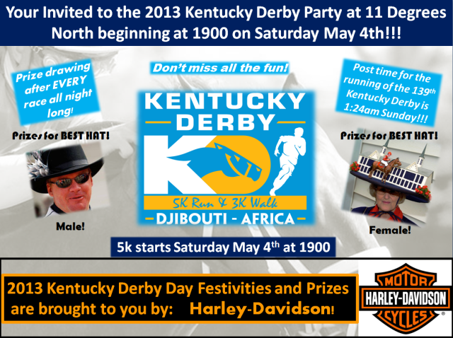 The official "African Kentucky Derby" flyer created by the Task Force Longrifles Public Affairs section.